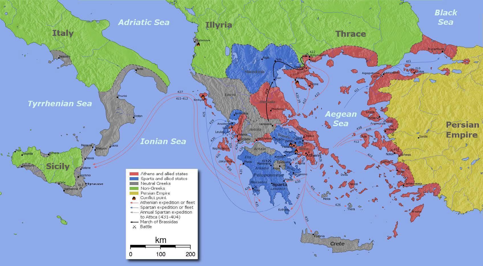 Map of the Sicilian Expedition