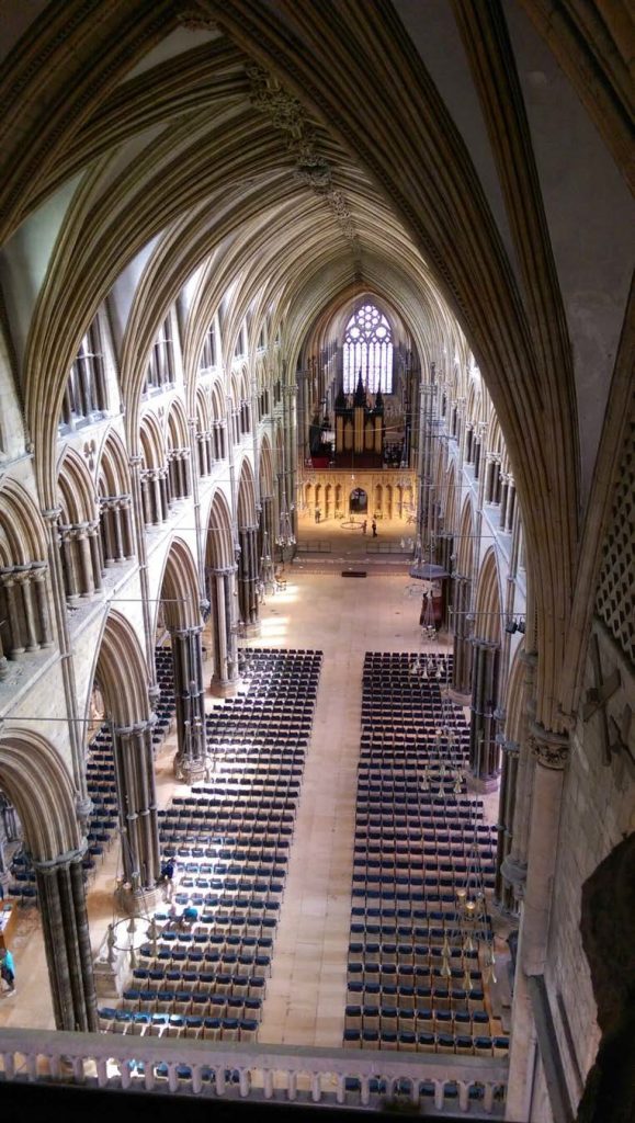 Lincoln Cathedral in England, built in the Gothic style in the thirteenth century