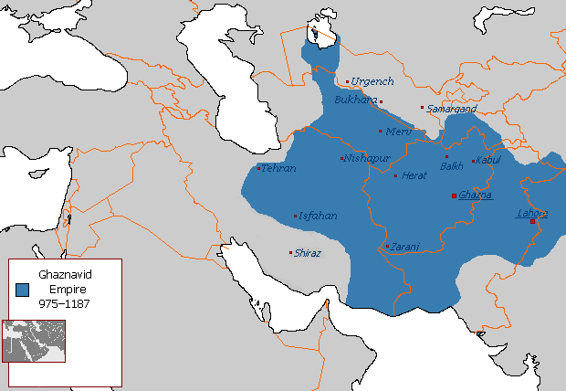 Map of the Ghaznavid Empire at its height