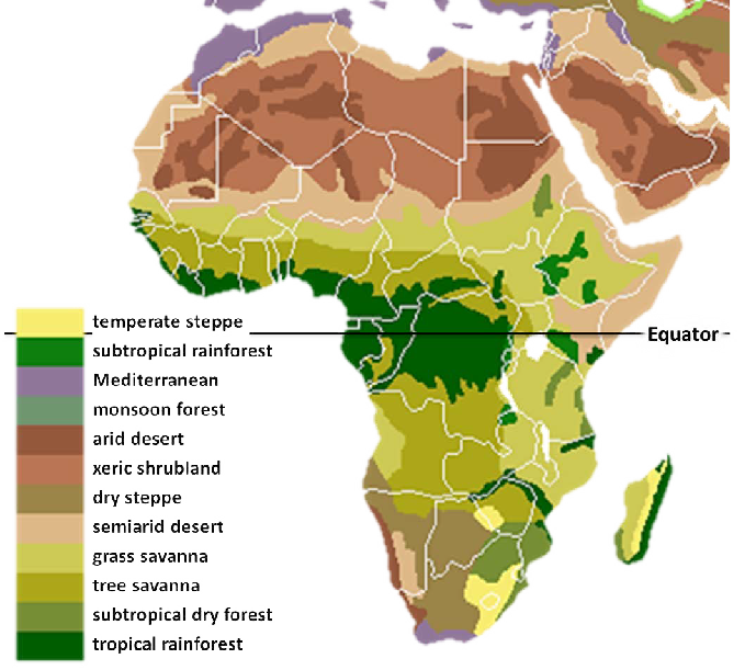 Map of Climatic Map of Africa