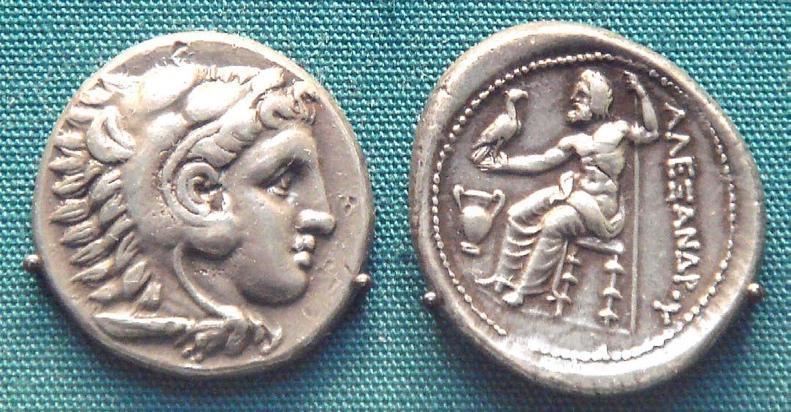 Silver coin of Alexander as Heracles