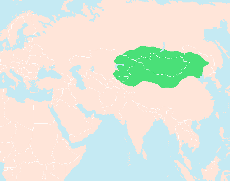 Map of the Xiongnu Empire in 205 BCE