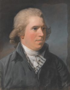 A Pastel on paper image of Edmond Burke by artist John Russell