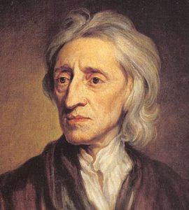 A Portrait painting of John Locke