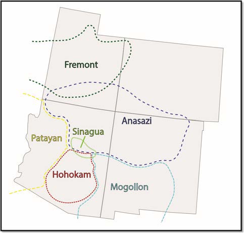 Image of a map of Indigenous People of the Four Corners