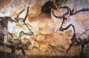 Part of the Lascaux cave paintings in southern France.