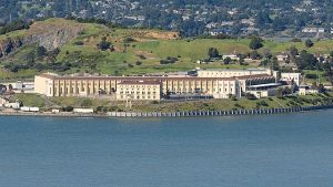 Aerial view of San Quentin Prison in California