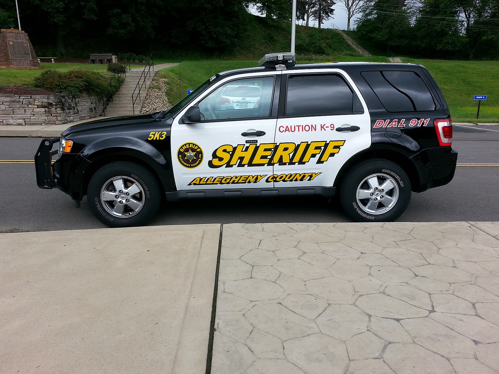 A K-9 vehicle for the Allegheny County Sheriff's Department