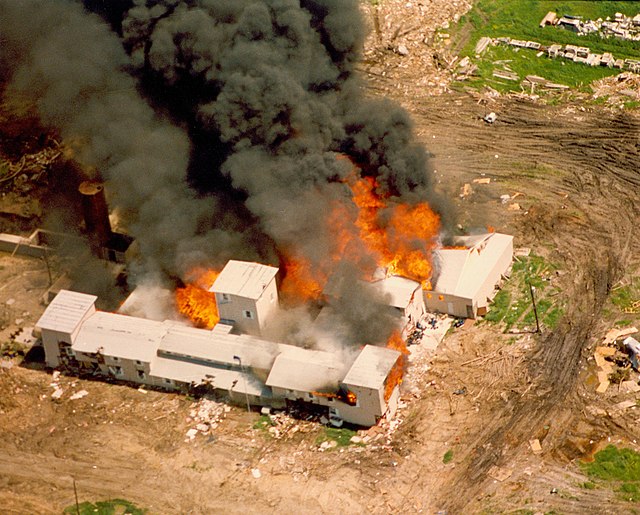The Branch Davidian compound in Waco, Texas, 1993.
