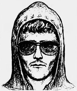 FBI composite sketch of the Unabomber in 1987.