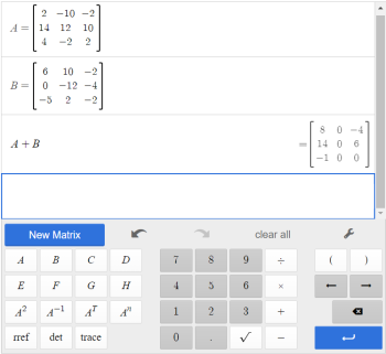 2.5 Matrix Calculator – Finite Mathematics