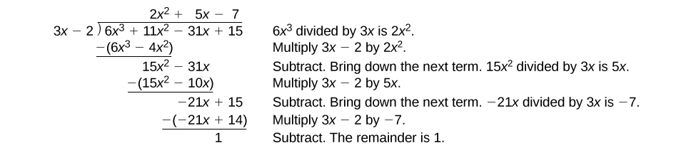 Using Long Division to Divide a Third-Degree Polynomial