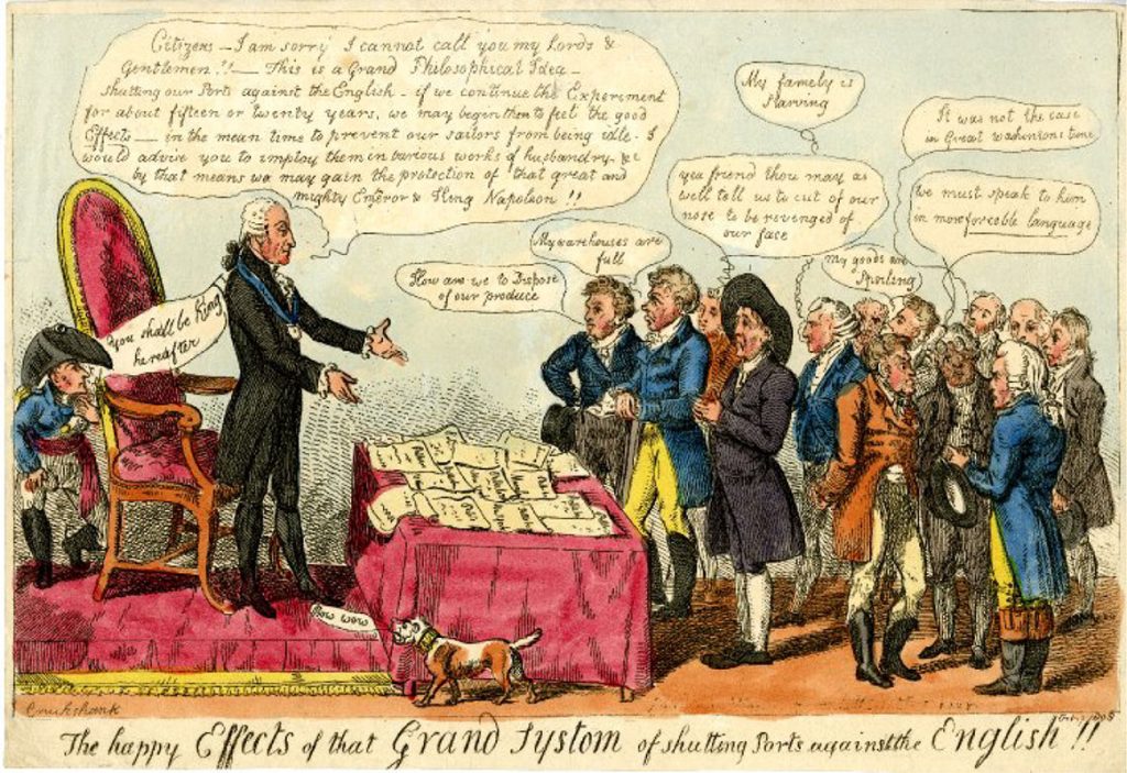 This partisan political cartoon (Figure 8.1) lampoons Thomas Jefferson’s 1807 Embargo Act