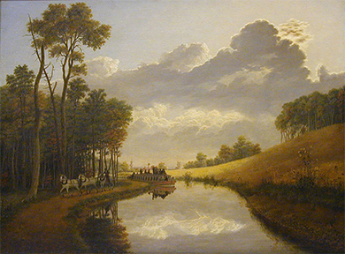 Painting of the Eerie Canal.
