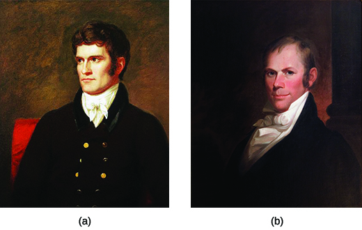 (a) is a portrait of John C. Calhoun. (b) is a portrait of Henry Clay.